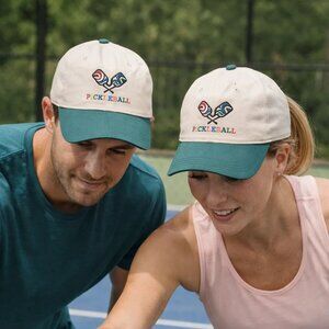 PICKLEBALL Baseball Hat Cap Embroidered Colorful Kelly Green NEW